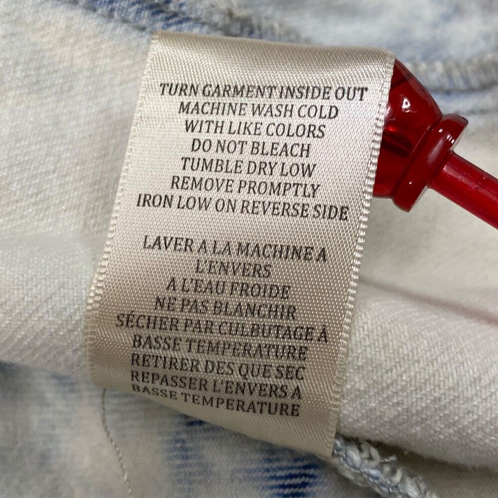 BLANKNYC Women’s Denim Trucker Jacket Size S American Flag Pre-Owned Excellent - Picture 15 of 16